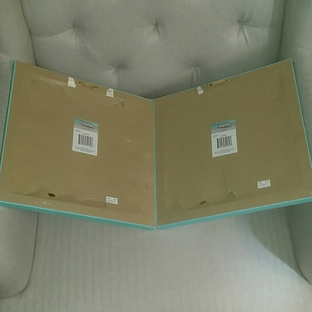 Two Turquoise Shell Mirrors - Picture 2 of 2